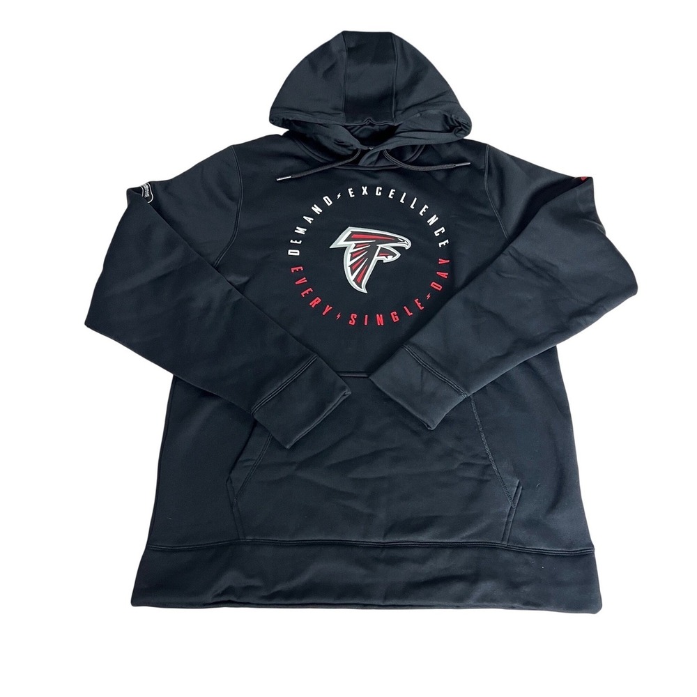 Under Armour Pullover Hoodie Mens Medium Black‎ Falcons NFL Combine ColdGear C15